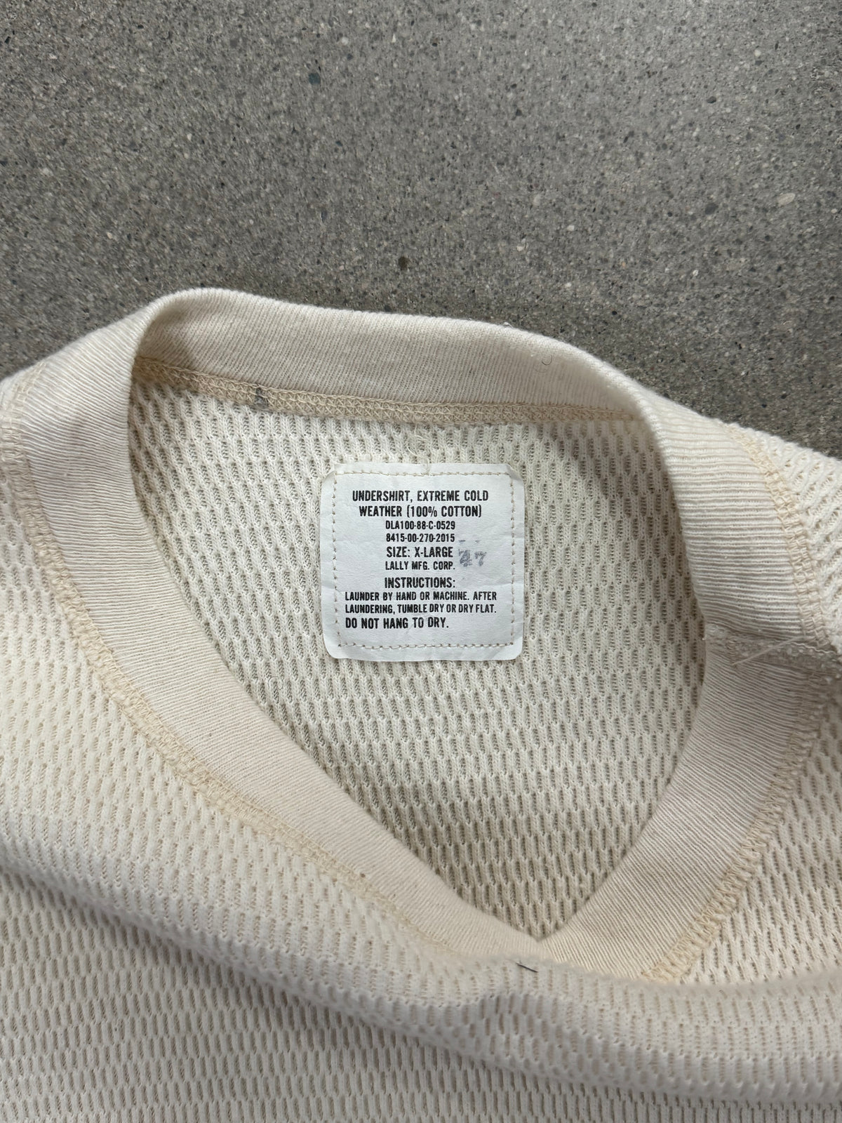 Blank Military Waffle-Knit Long Sleeve Thermal Shirt - L