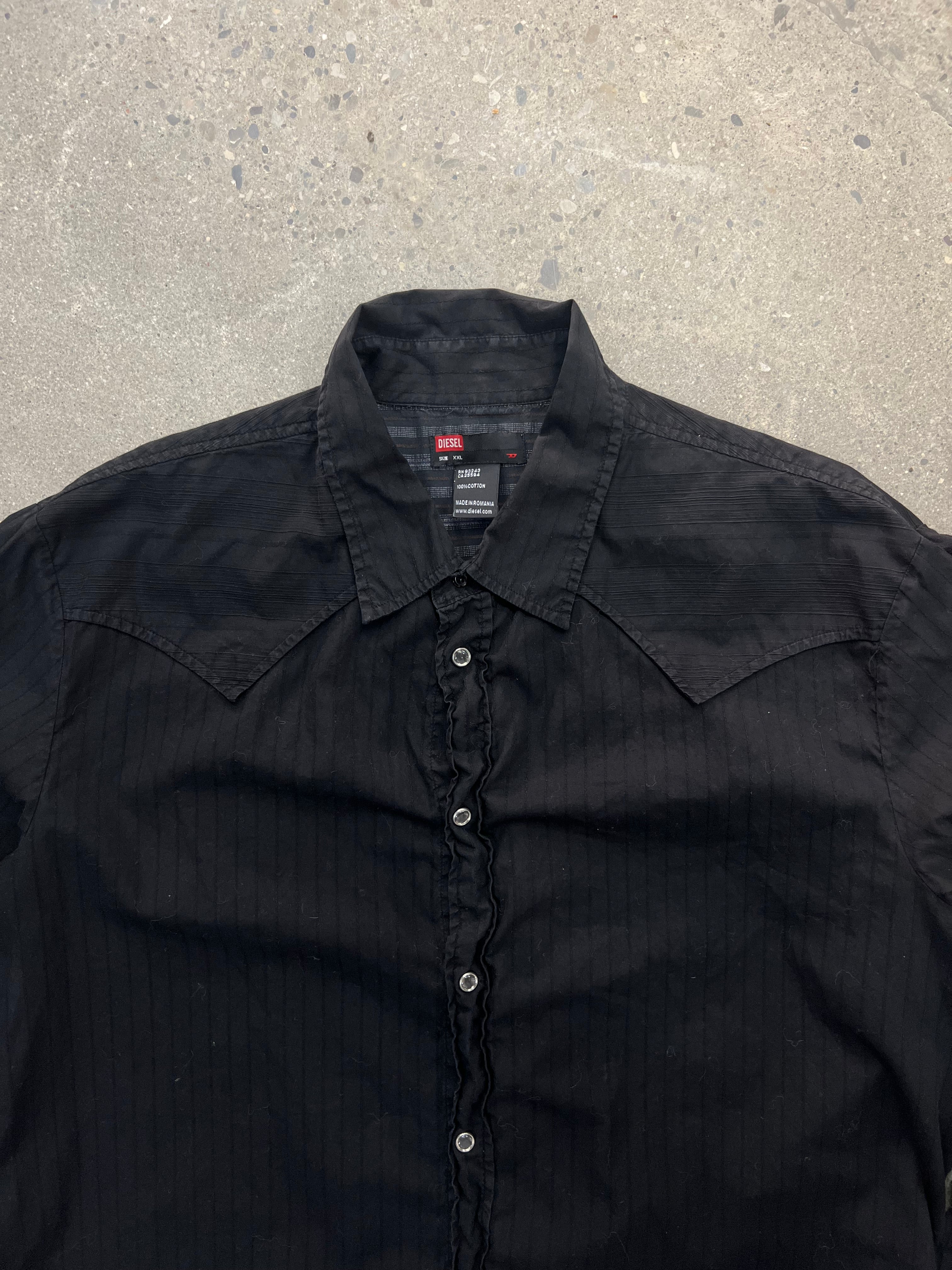 Diesel Pearl Snap Button-Up Shirt - XL