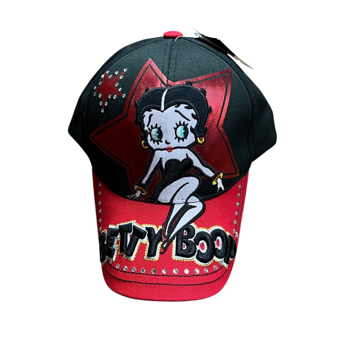 2002 Black & Red Betty Boop Star Cap - OS