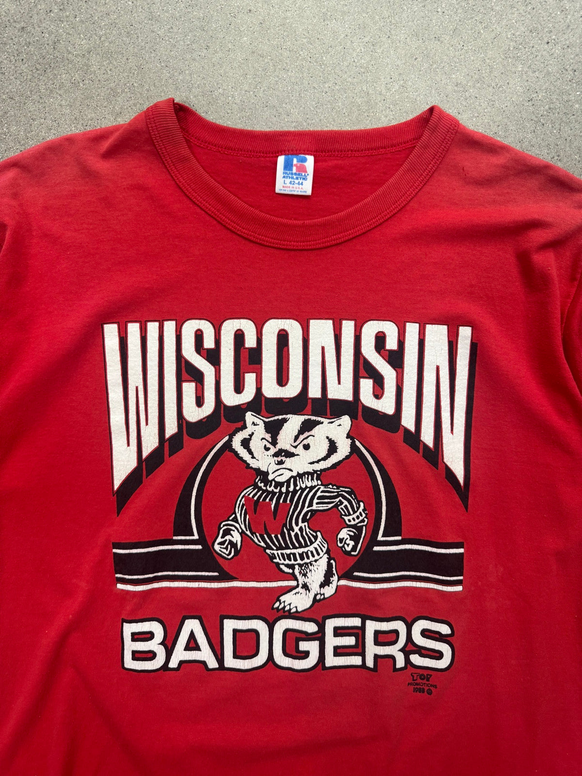 1988 Russell Athletic University Of Wisconsin Badgers T-Shirt - L