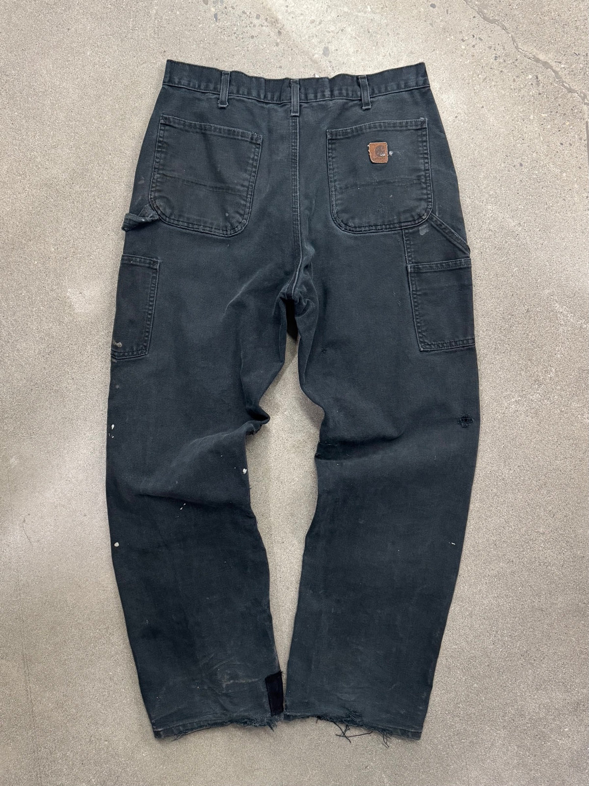 Faded & Distressed Carhartt Patchwork Work Pants - 34"