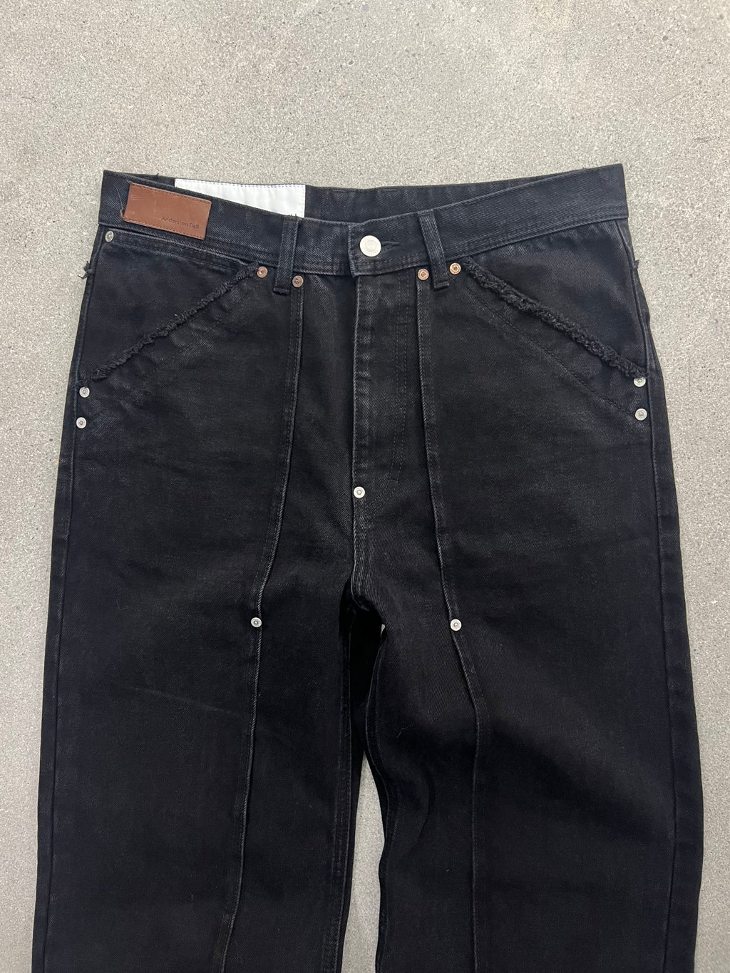 Anderson Bell Matt Raw-Cut Wide-Leg Jeans - 32”