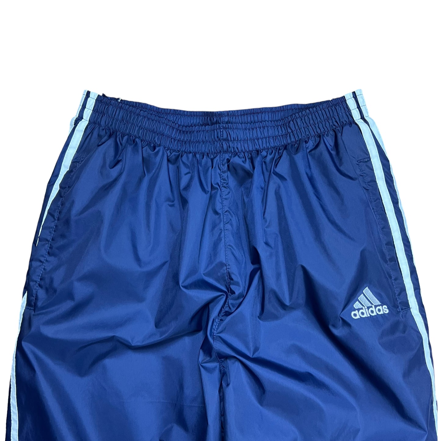 Adidas Navy Nylon Lined Track Pants - S