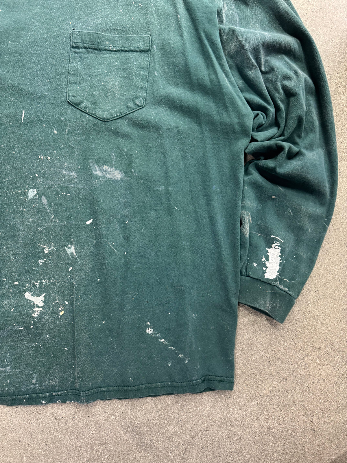 Blank Paint Splatter Long-Sleeve Pocket Shirt - XL