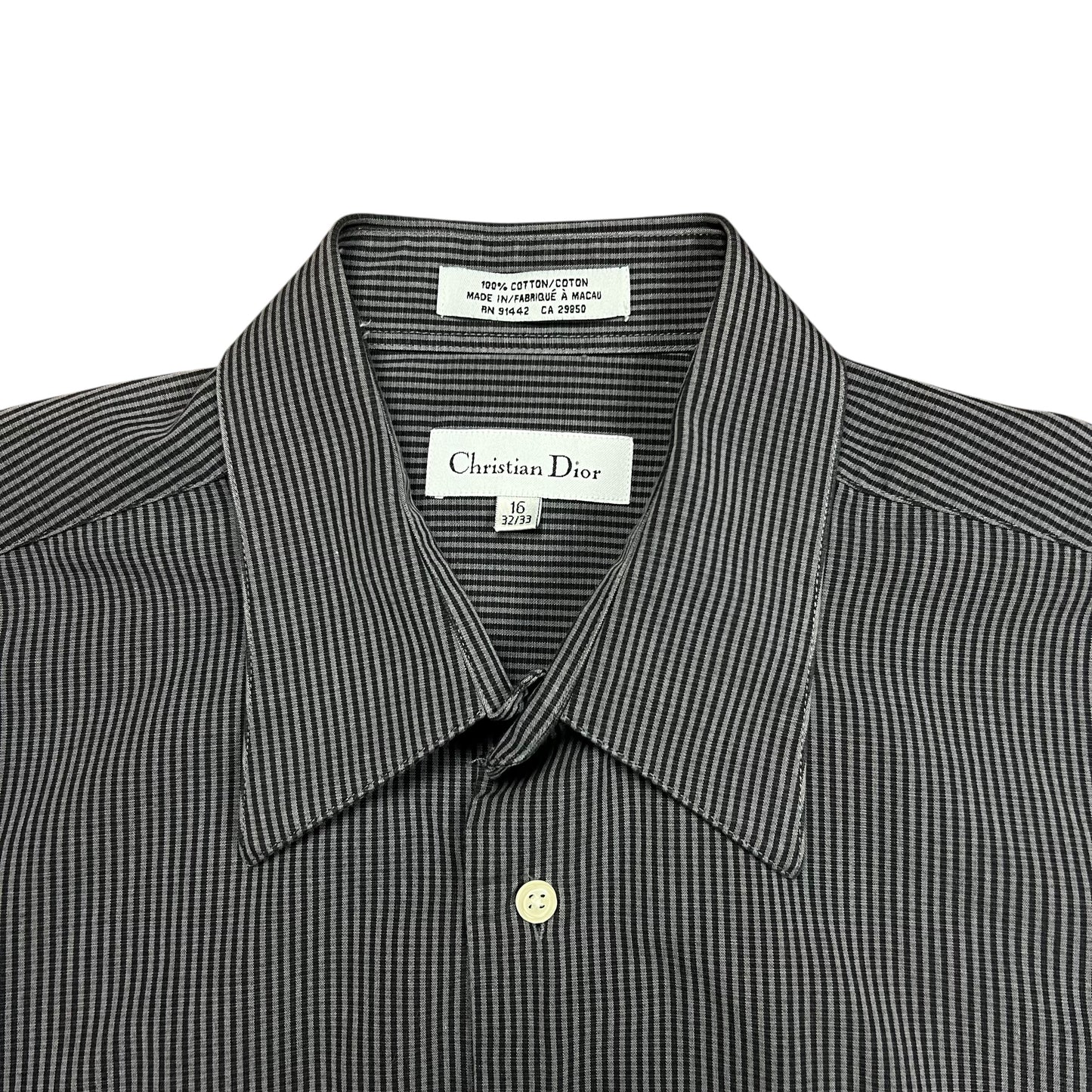 Christian Dior Striped Button-up Shirt - XL