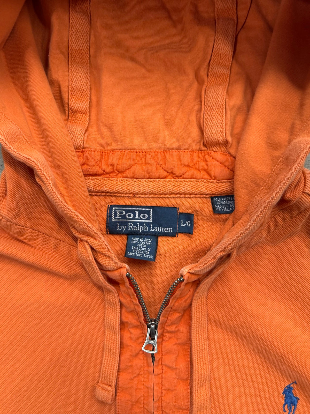 Polo by Ralph Lauren Full-Zip Elbow Patch Knit Hoodie - L