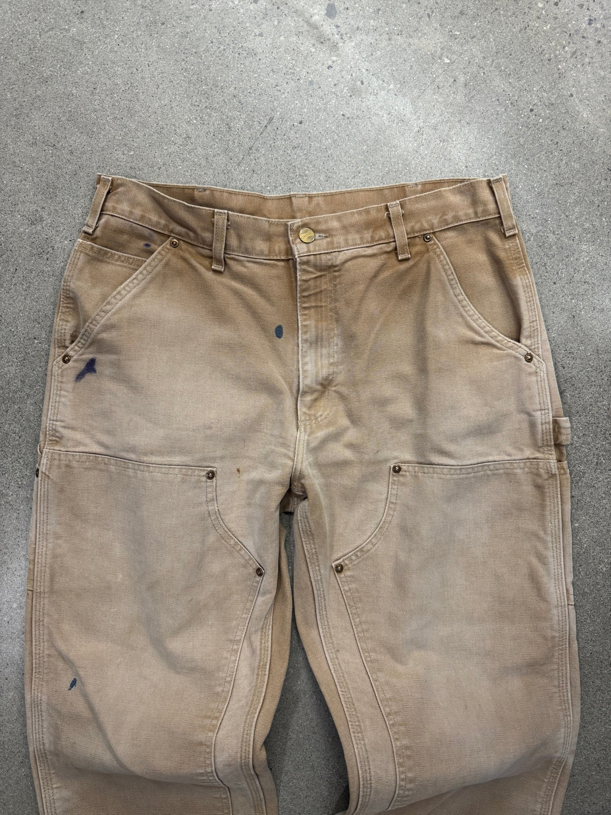 Faded Carhartt Double Knee Work Pants - 34"