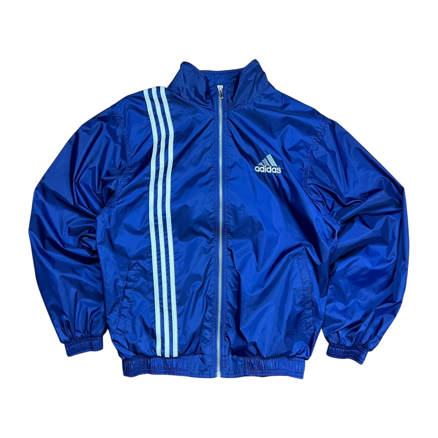 Adidas Navy Nylon Lined Track Jacket - M