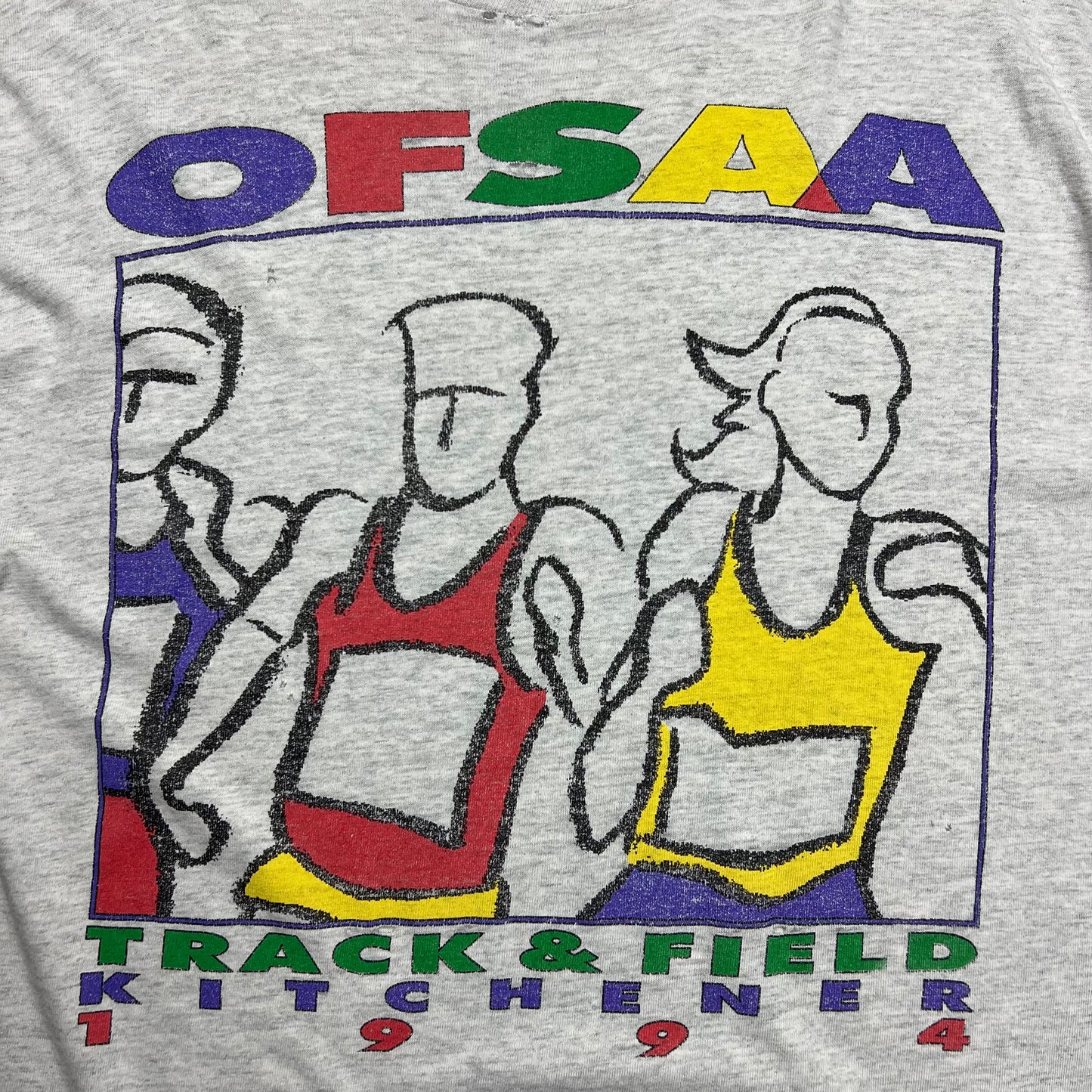1994 Distressed Kitchener Track & Field OFSAA T-shirt - XL