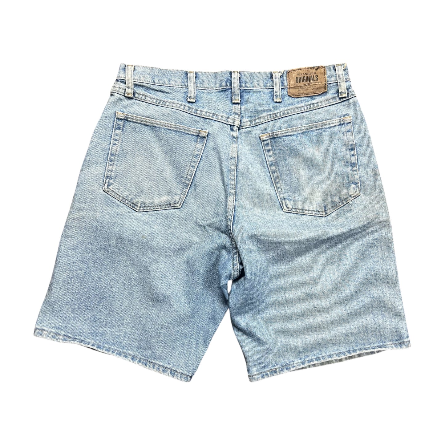 Wrangler Faded Light Wash Jean Shorts - 32”