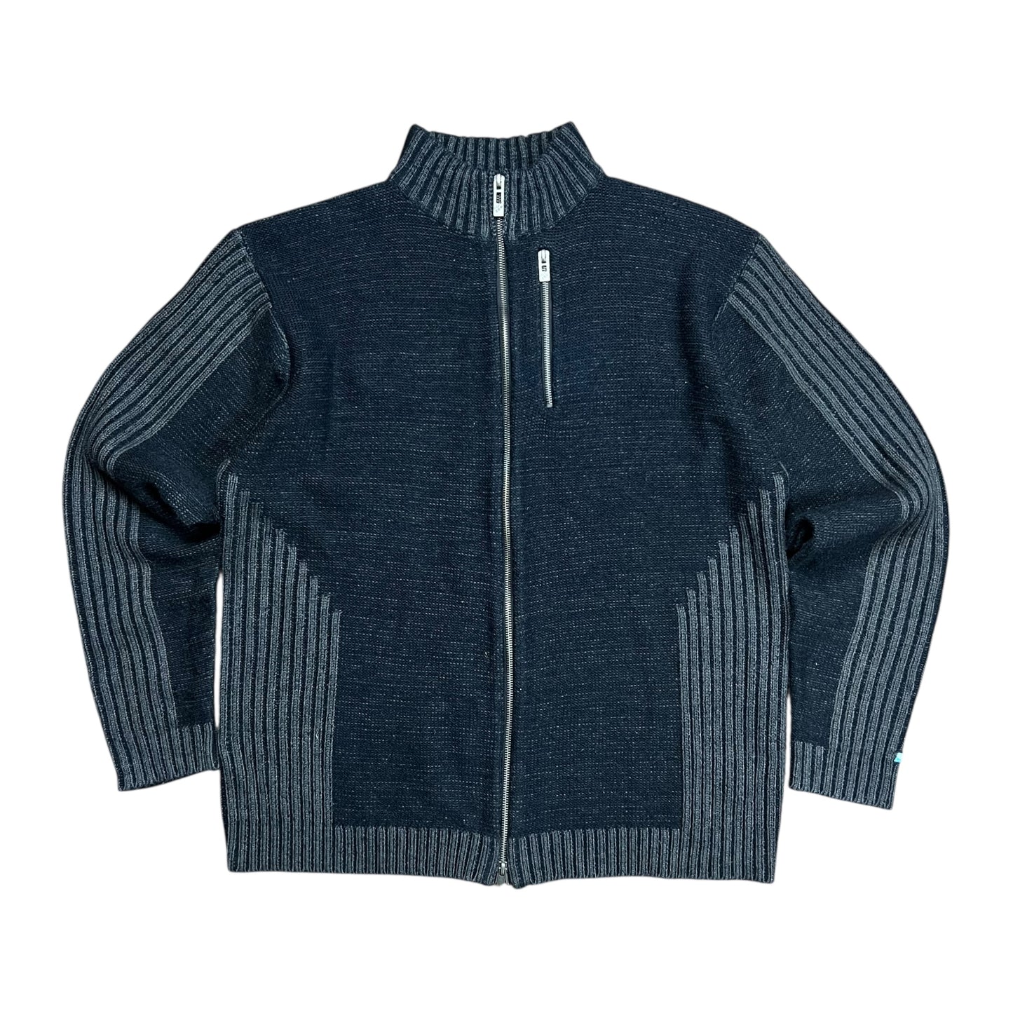 Point Zero Ripped & Striped Sweater - L