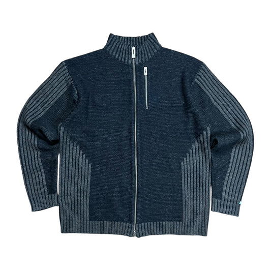 Point Zero Ripped & Striped Sweater - L