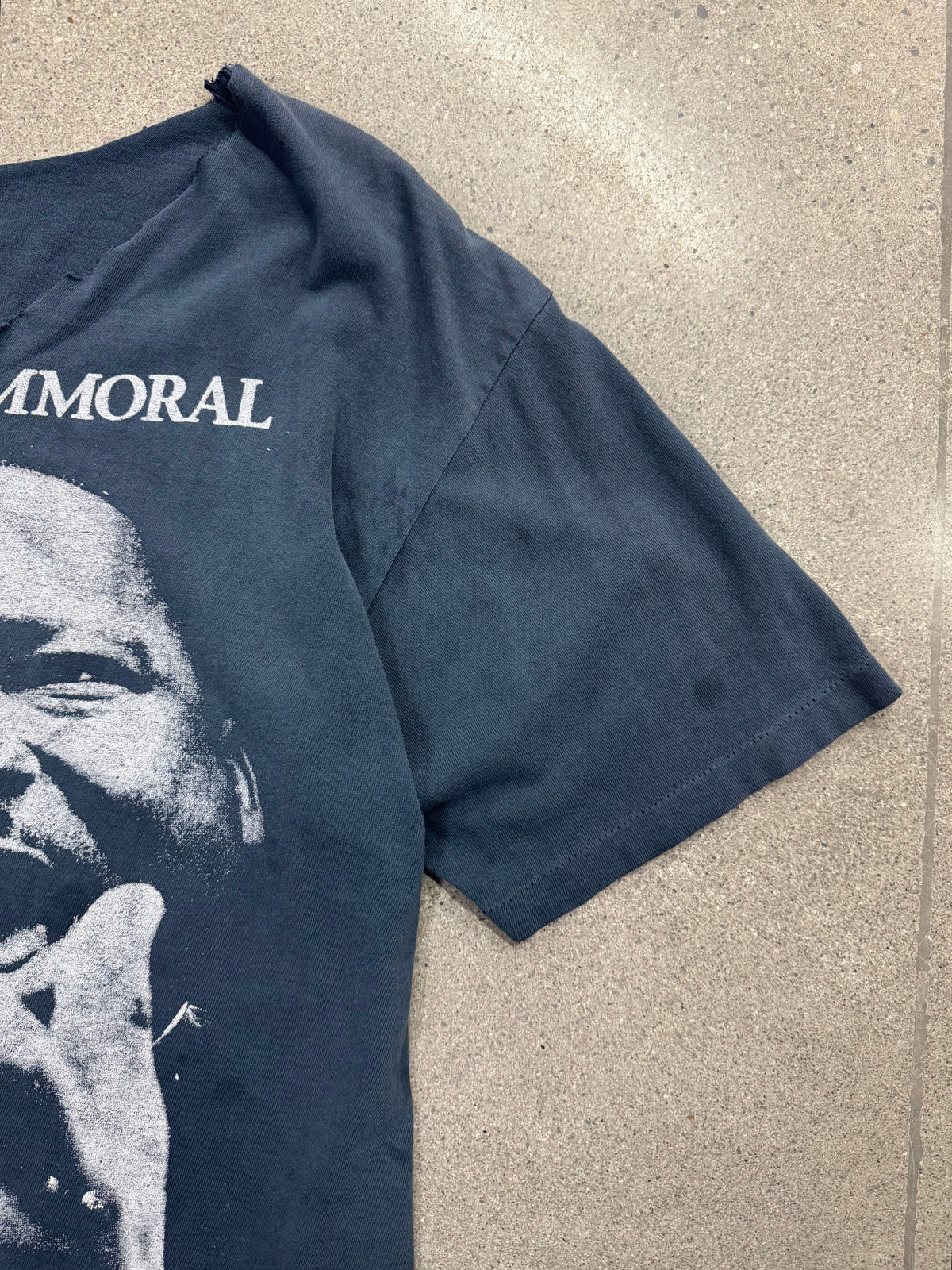 Faded Martin Luther King Violence Is Immoral T-Shirt - XL