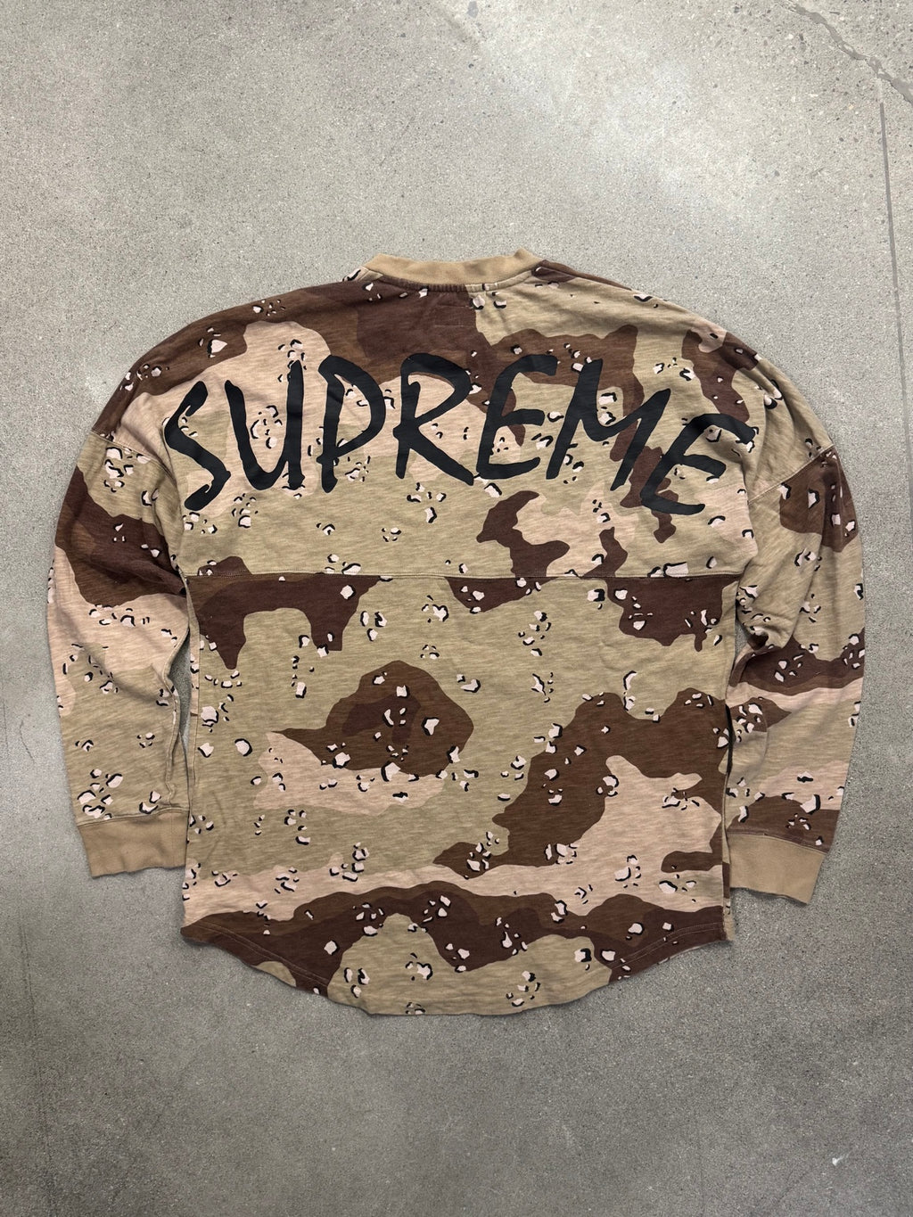Supreme Desert Camo Long Sleeve Jersey Knit Shirt - XL