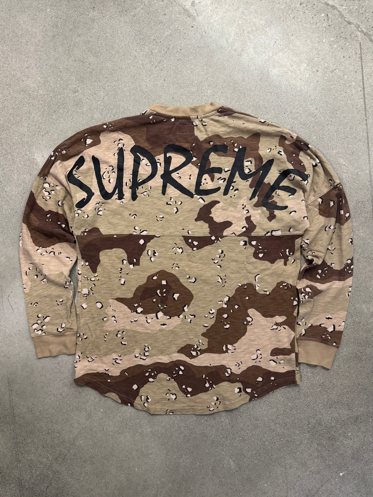 Supreme Desert Camo Long Sleeve Jersey Knit Shirt - XL