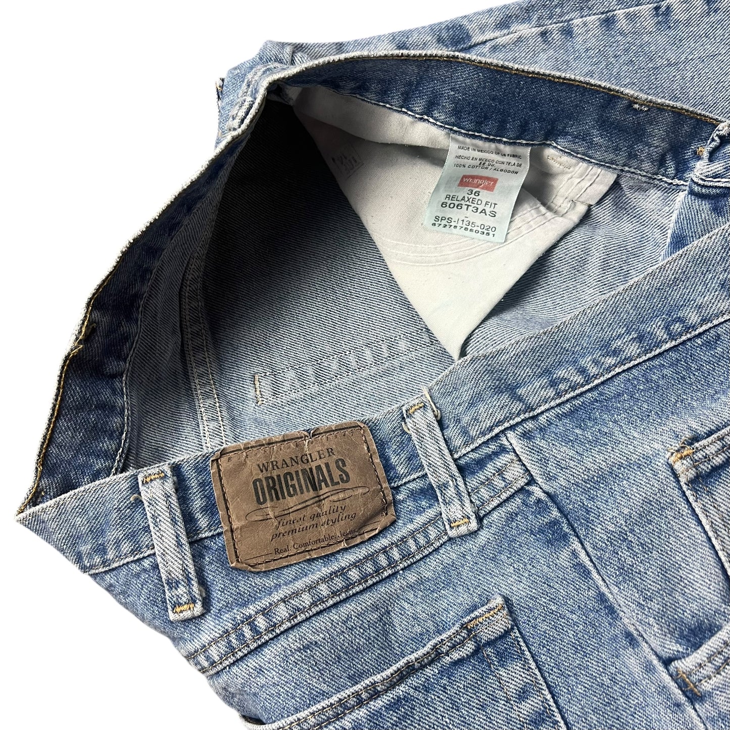 Wrangler Faded Light Wash Jean Shorts - 34”