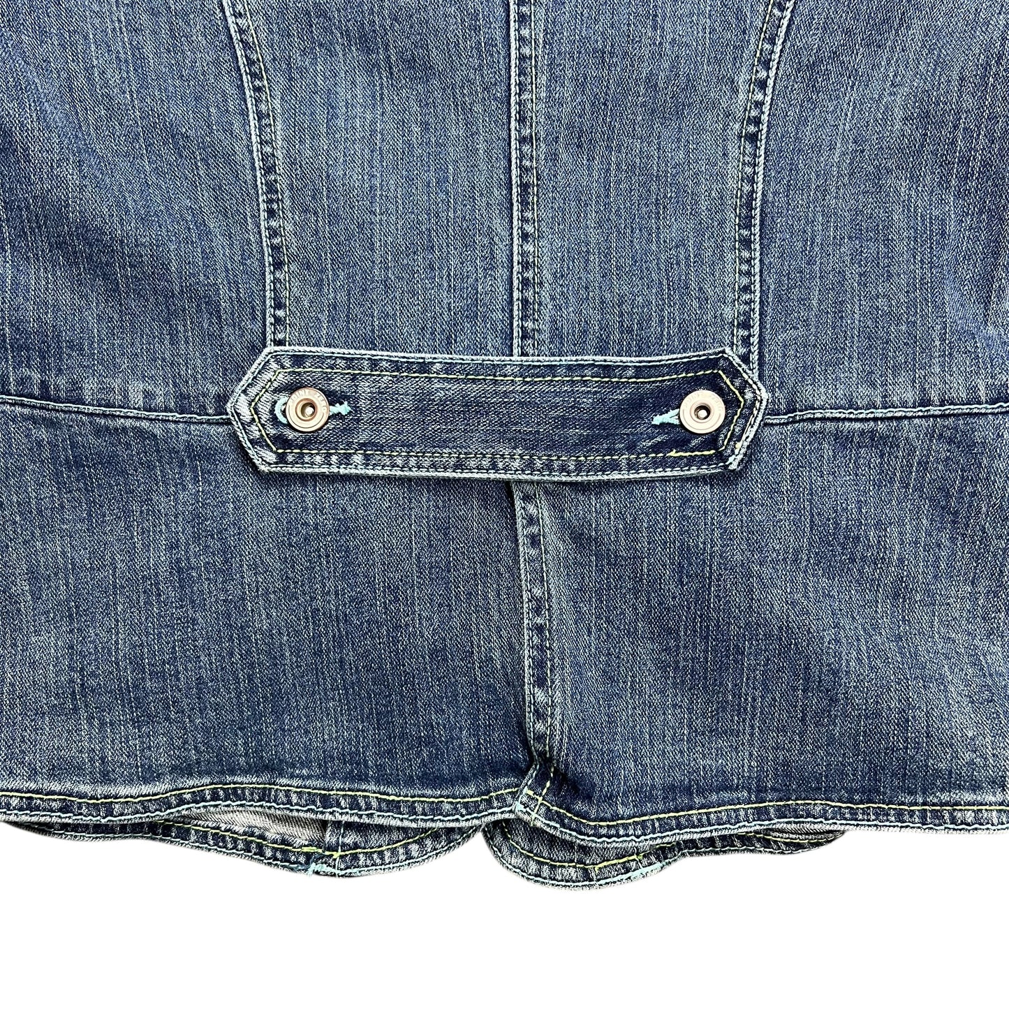 Point Zero Embroidered Flower Denim Jacket - L