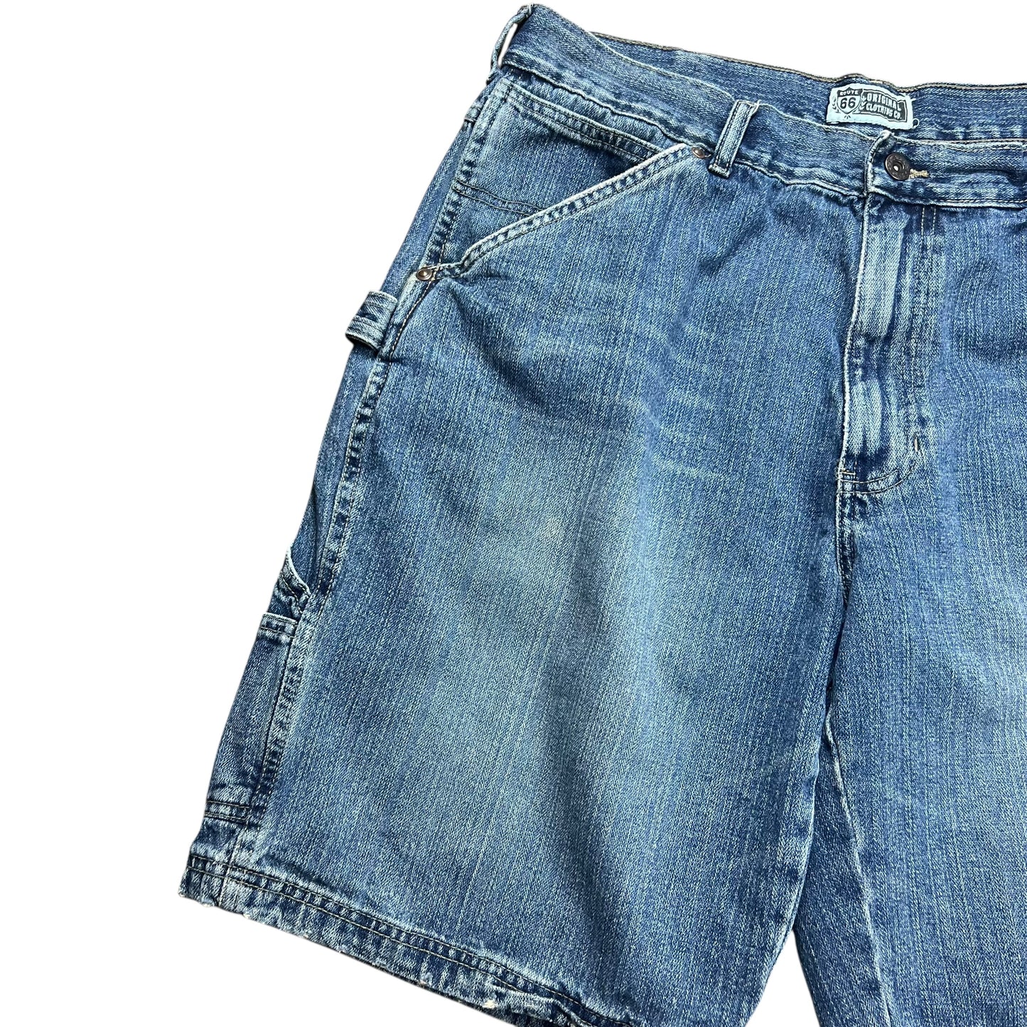 Route 66 Faded Blue Jean Shorts - 36”