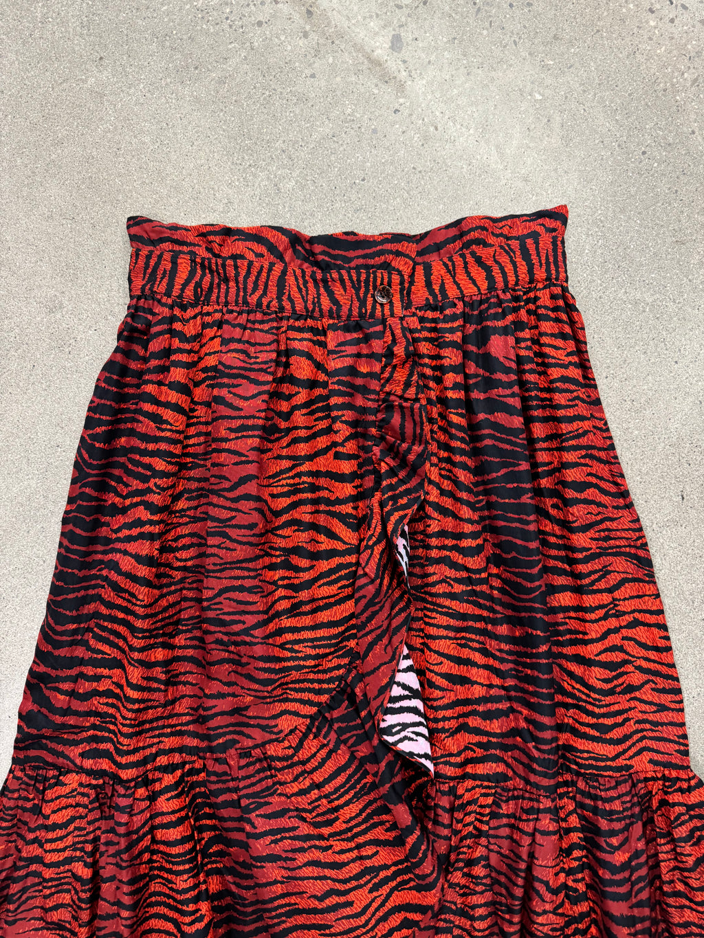 Kenzo x H&M Ruffled Reversible Zebra Print Skirt  - S