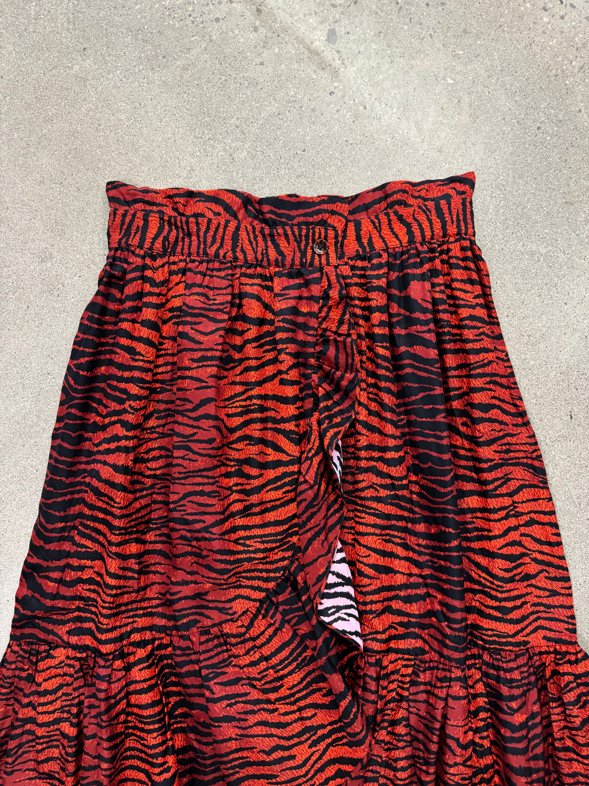 Kenzo x H&M Ruffled Reversible Zebra Print Skirt  - S