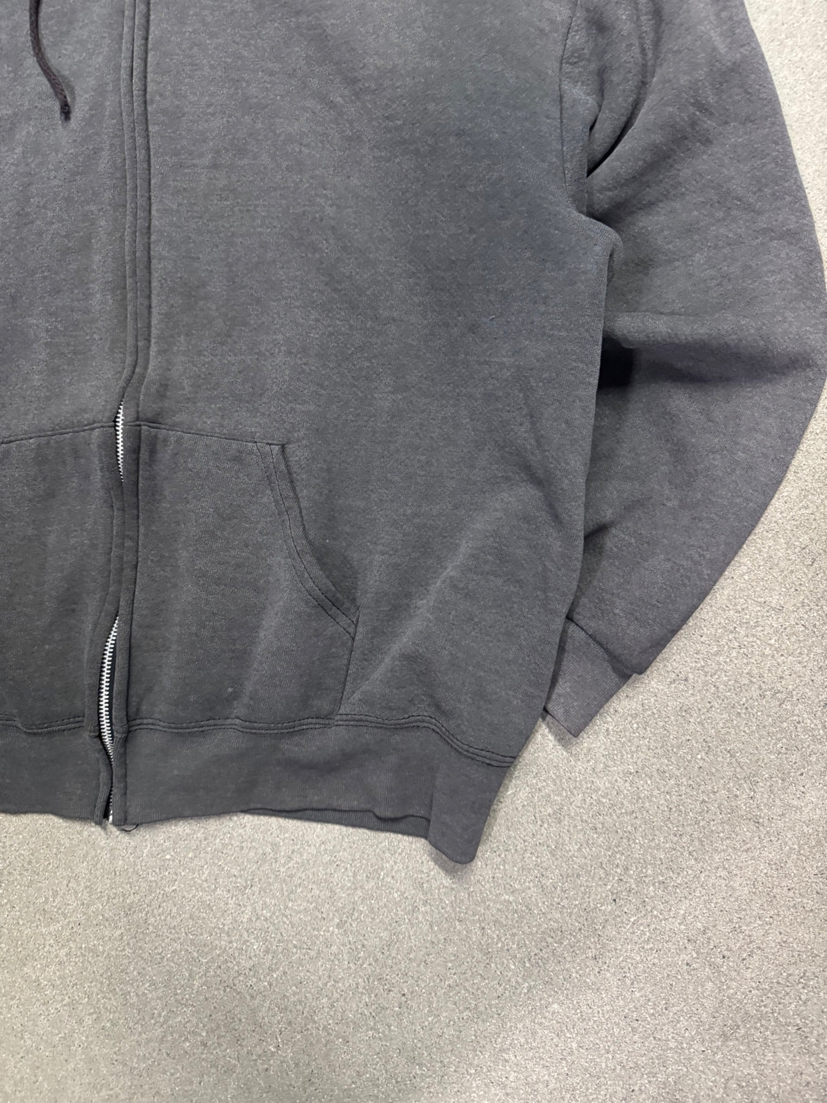 Faded Lee Blank Full-Zip Hoodie - L
