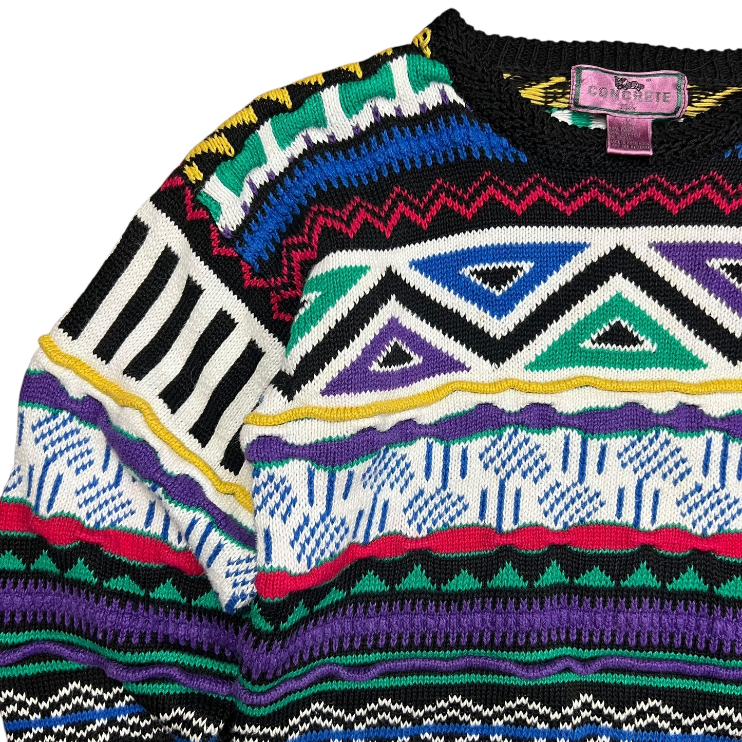 Concrete Multi-coloured 3D Knit Sweater - XS