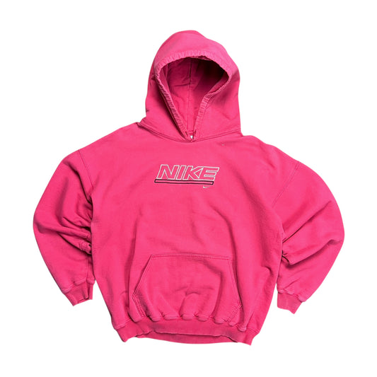 Nike Faded Red Spell-out Hoodie - XL