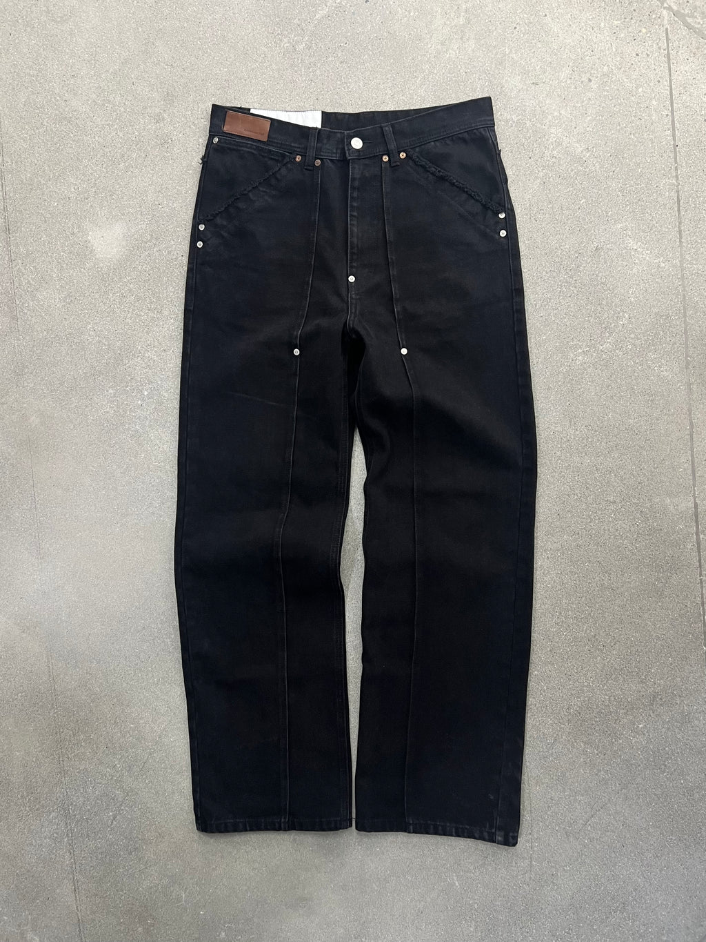 Anderson Bell Matt Raw-Cut Wide-Leg Jeans - 32”
