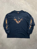 Faded 2006 Harley-Davidson Flame 8 Ball Long Sleeve Shirt - XXL