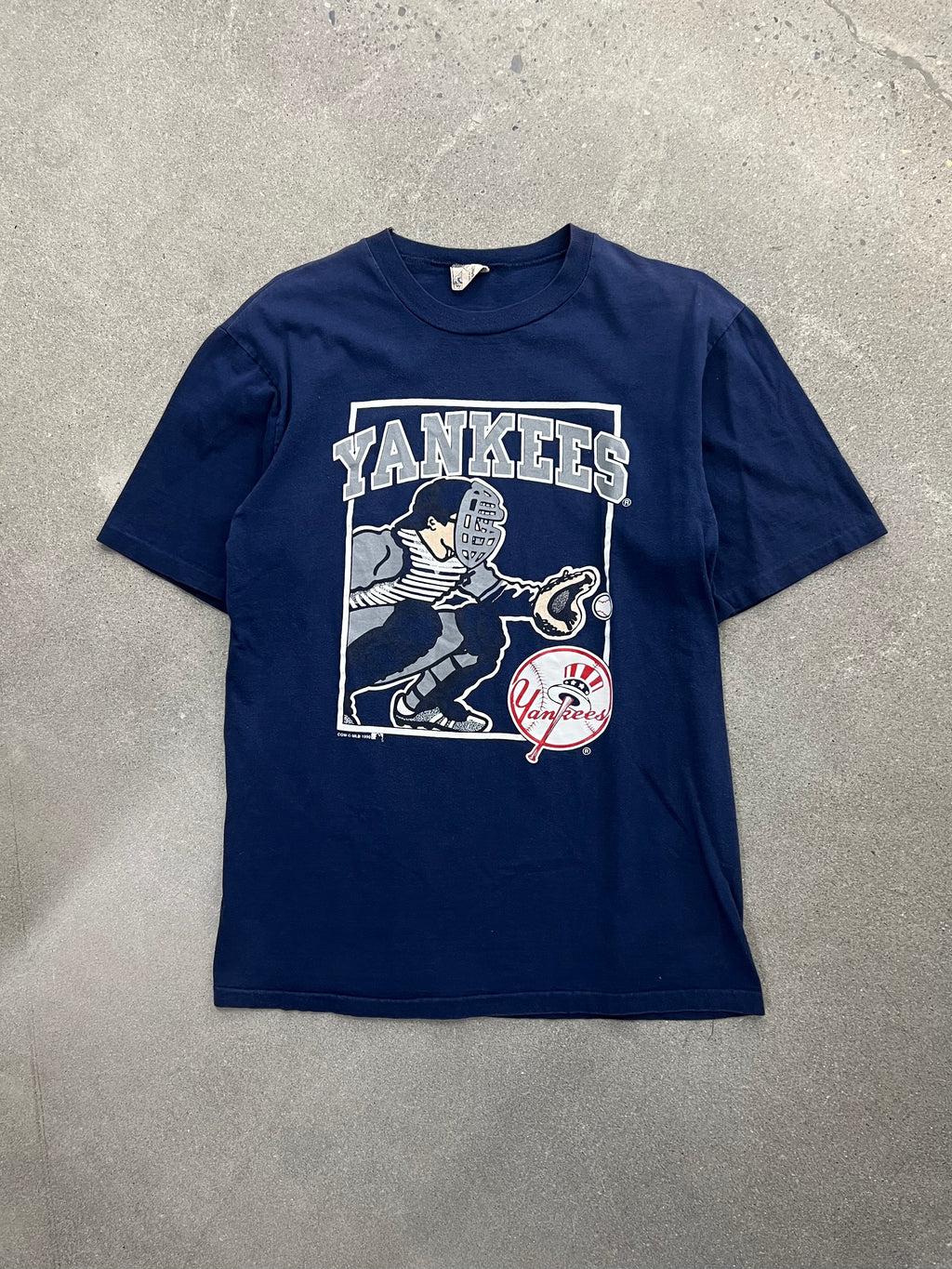 1990 New York Yankees MLB Catcher T-Shirt - L