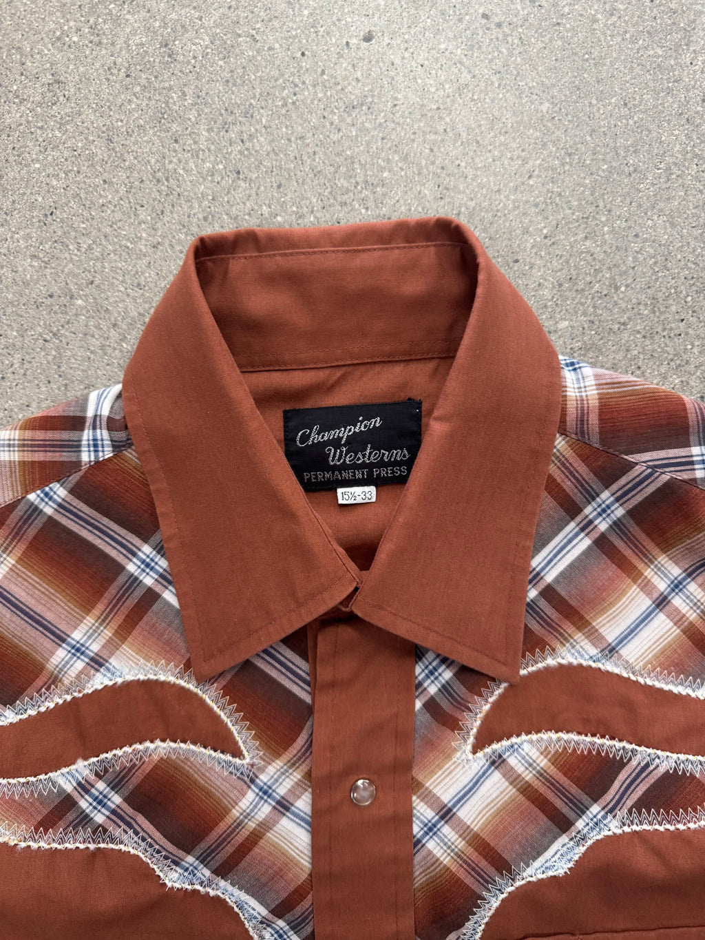 Champion Western Pearl Snap Button-Up Cowboy Shirt - L