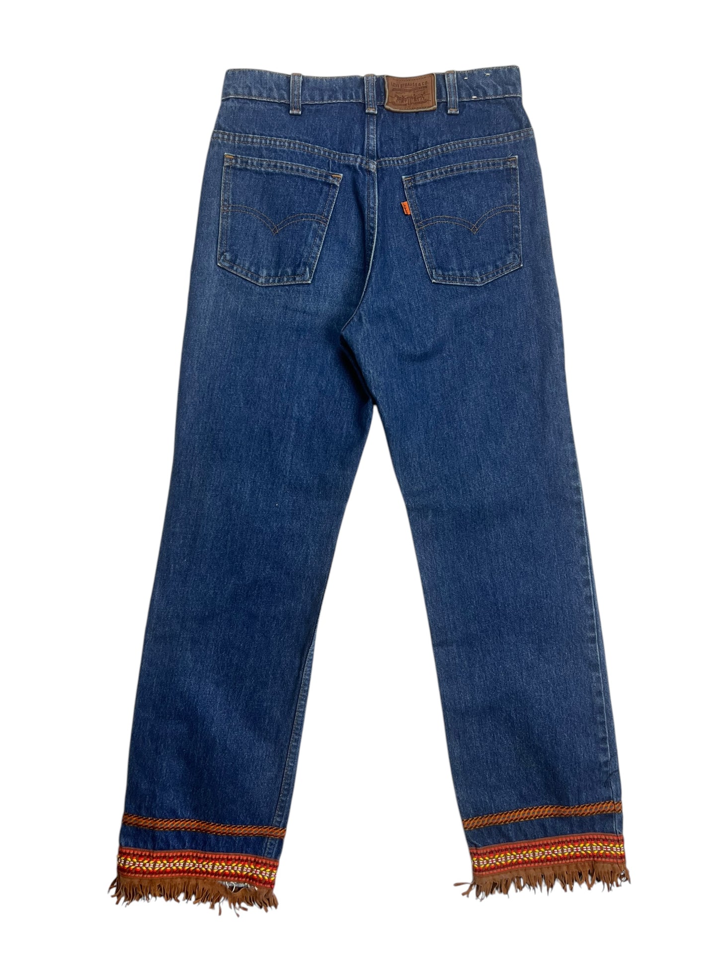 Levi’s Western Orange Tab Blue Jeans - 28”