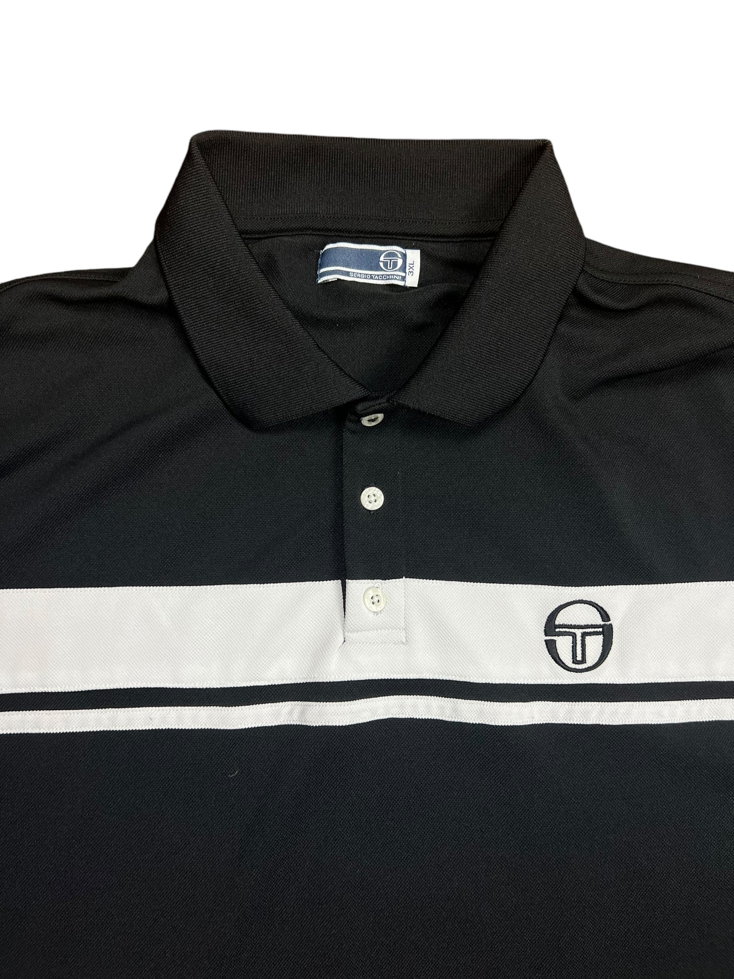 Sergio Tacchini Black Polo Shirt - XL