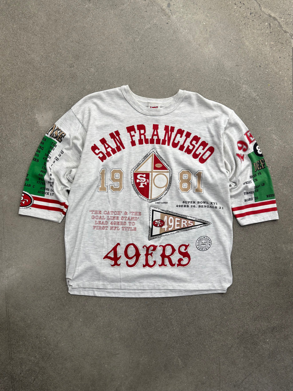 1991 San Francisco 49ers Long Gone NFL Super Bowl Shirt - XL