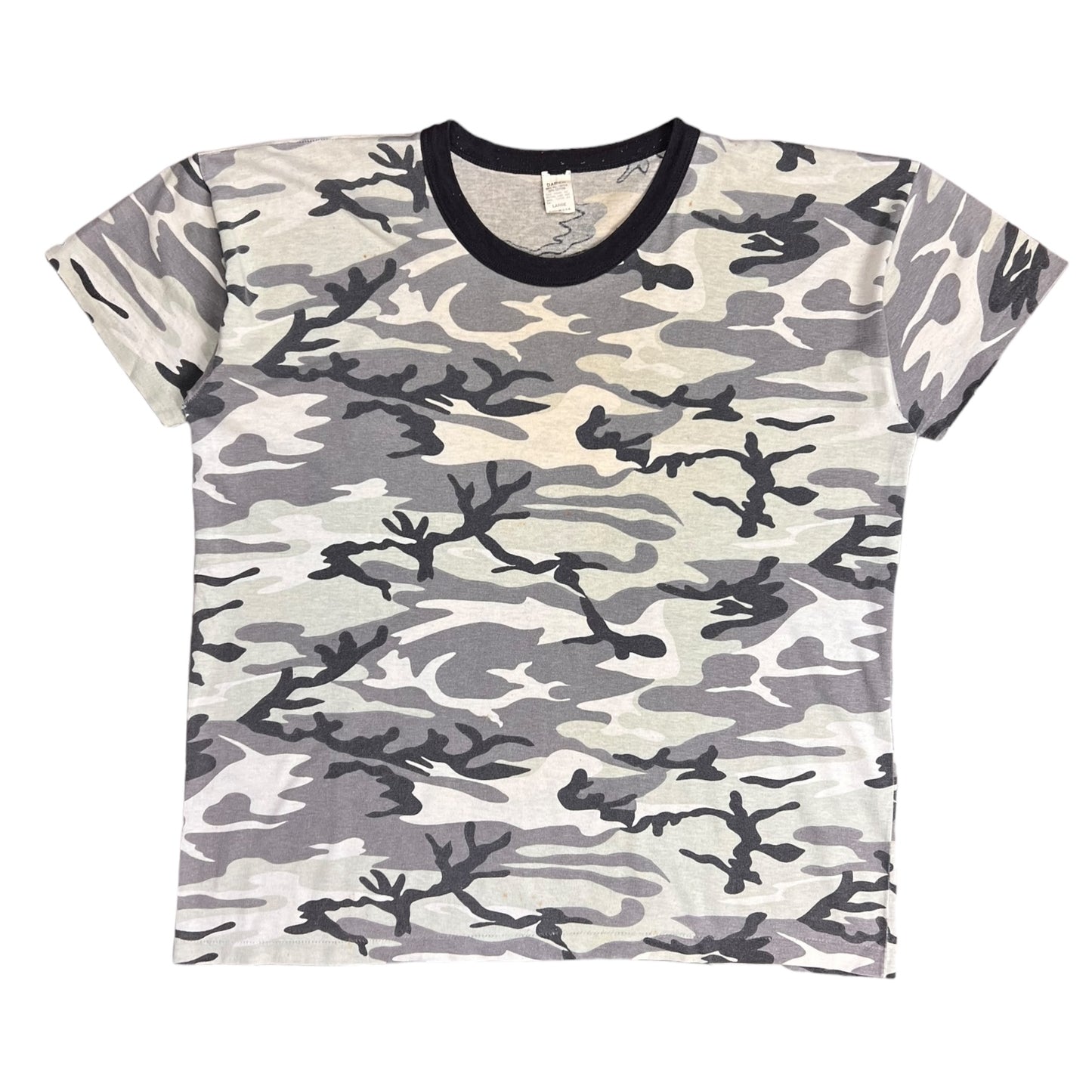 Black & White Army Camo T-shirt - L