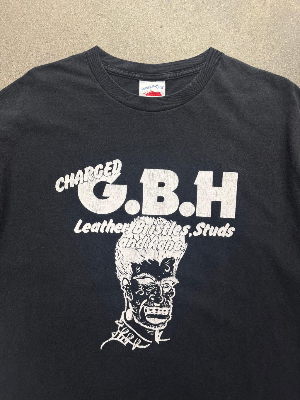 GBH Leather Bristle Studs & Acne T-Shirt - XL
