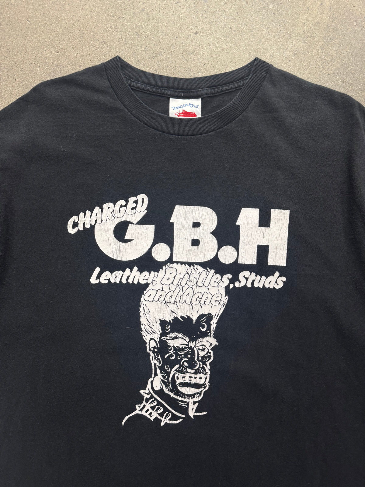 GBH Leather Bristle Studs & Acne T-Shirt - XL