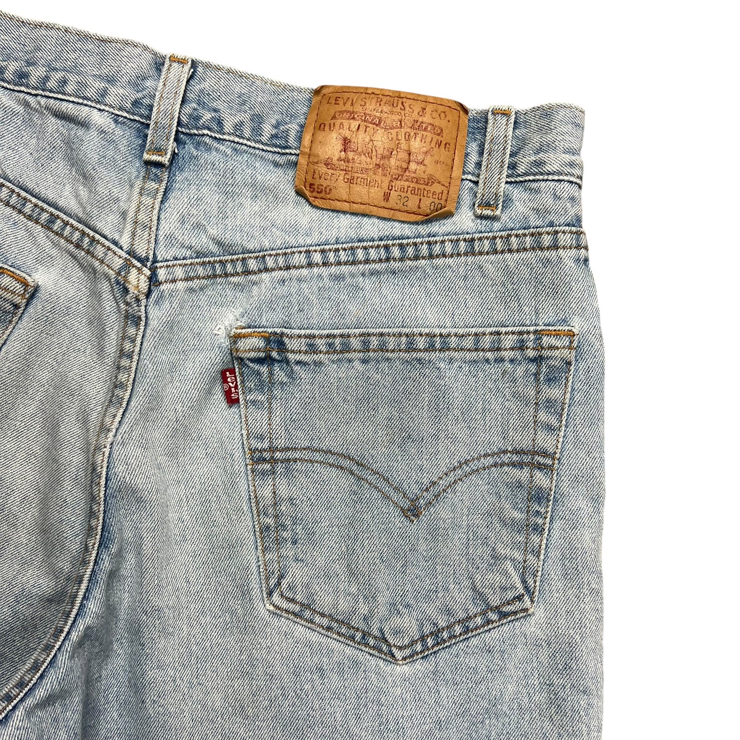 Levi's 550 Light Wash Jean Shorts - 32"