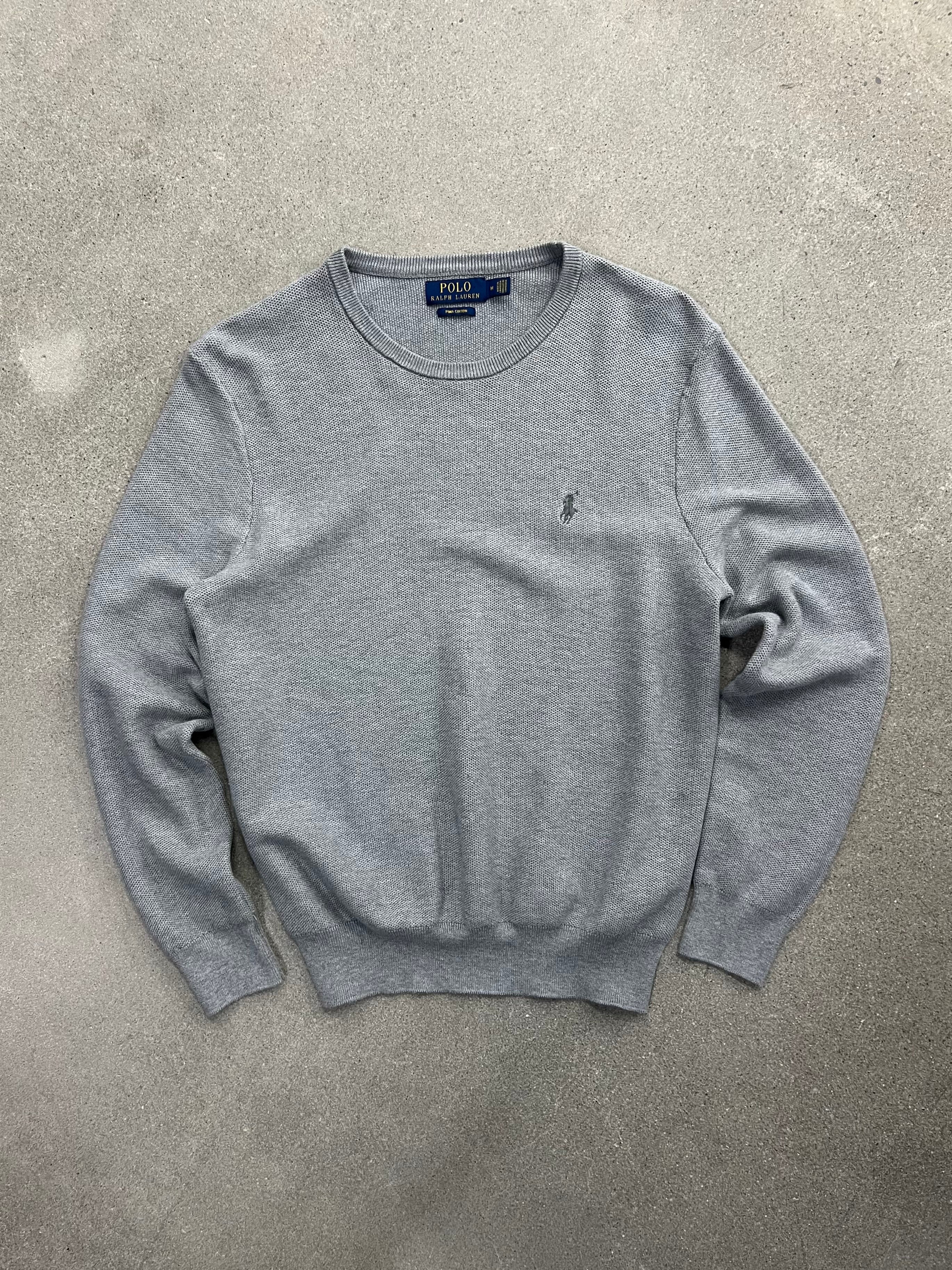Polo Ralph Lauren Mesh-Knit Crewneck Sweatshirt - M