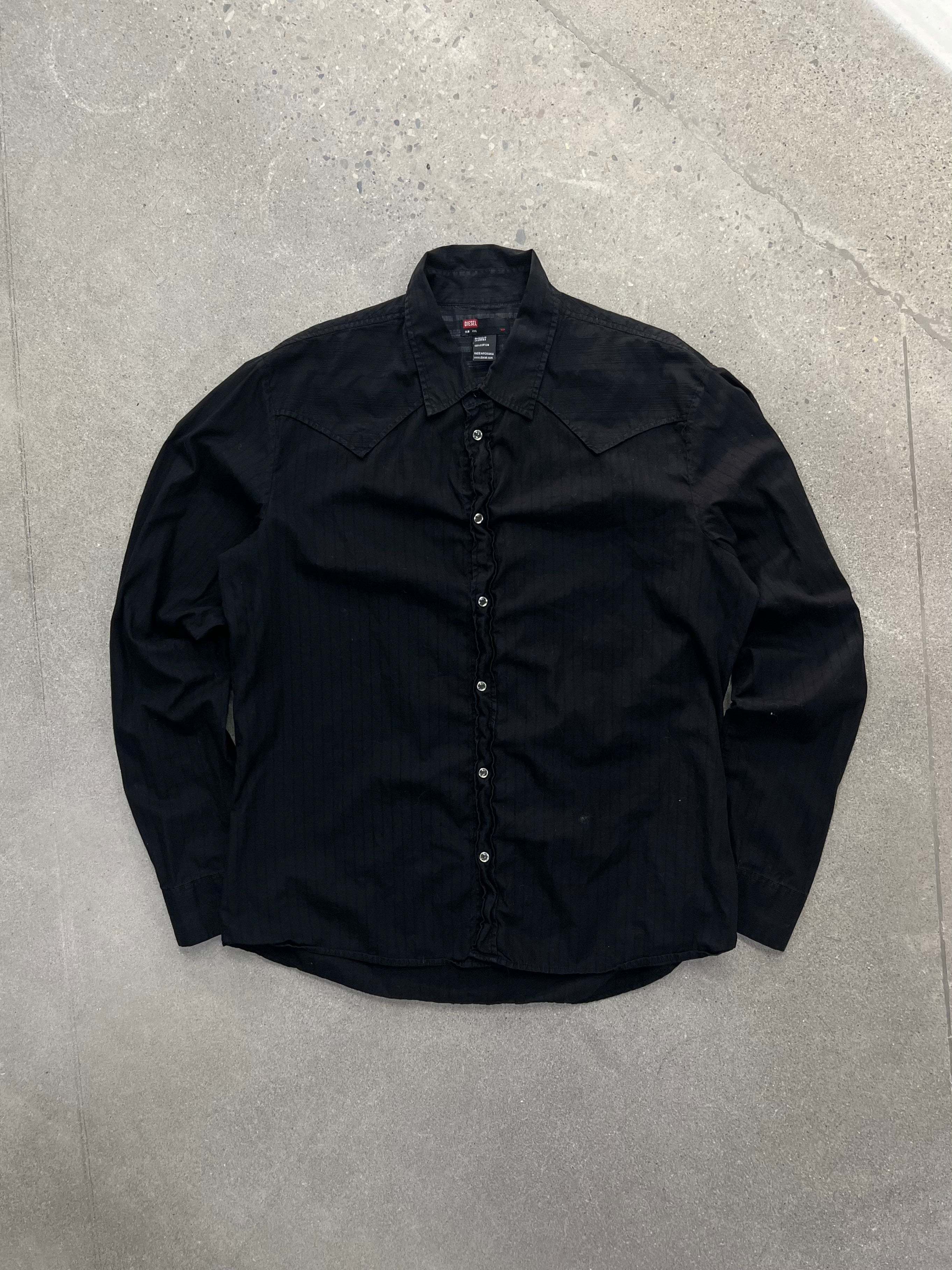 Diesel Pearl Snap Button-Up Shirt - XL