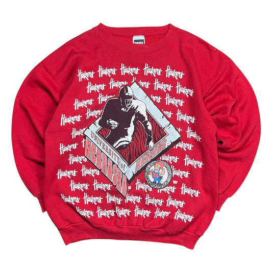 University of Nebraska Cornhuskers Collegiate Football Crewneck Sweatshirt- XL