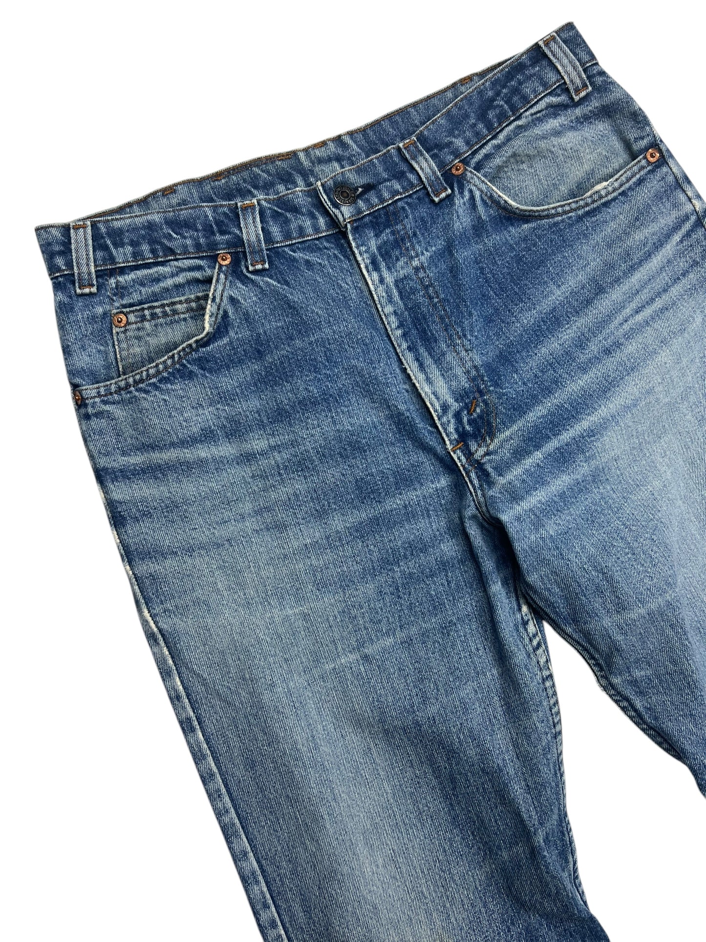 Levi’s Faded Orange Tab Blue Jeans - 33”