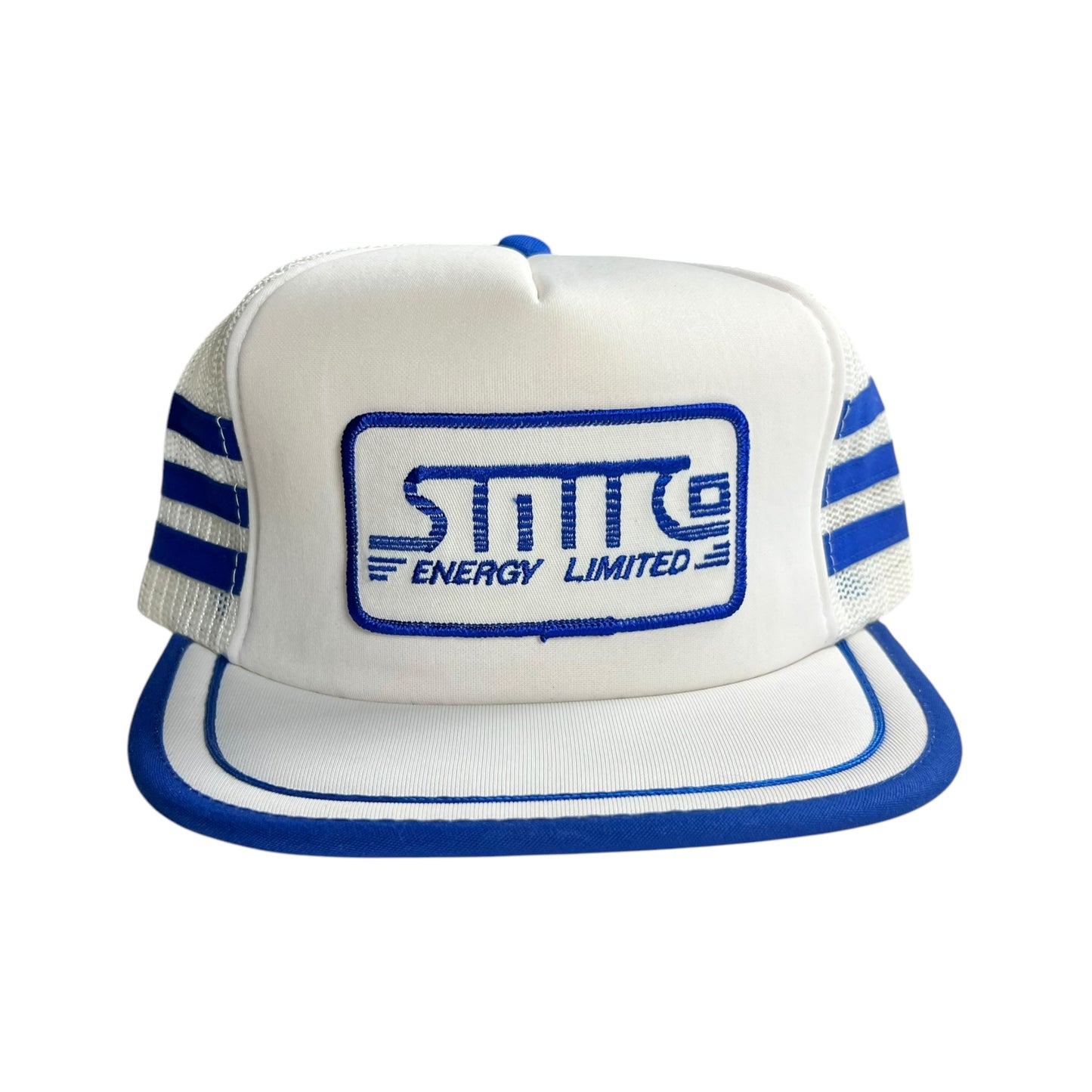White & Blue SMTC Energy Trucker Hat