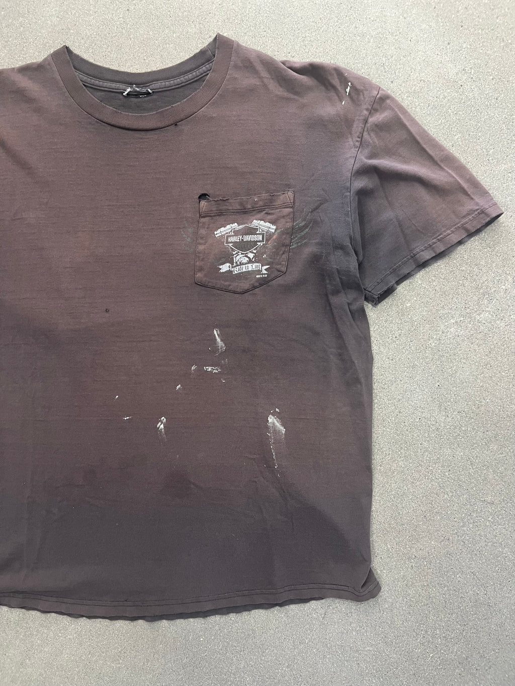 Faded 2010 Harley-Davidson Pocket T-Shirt - L