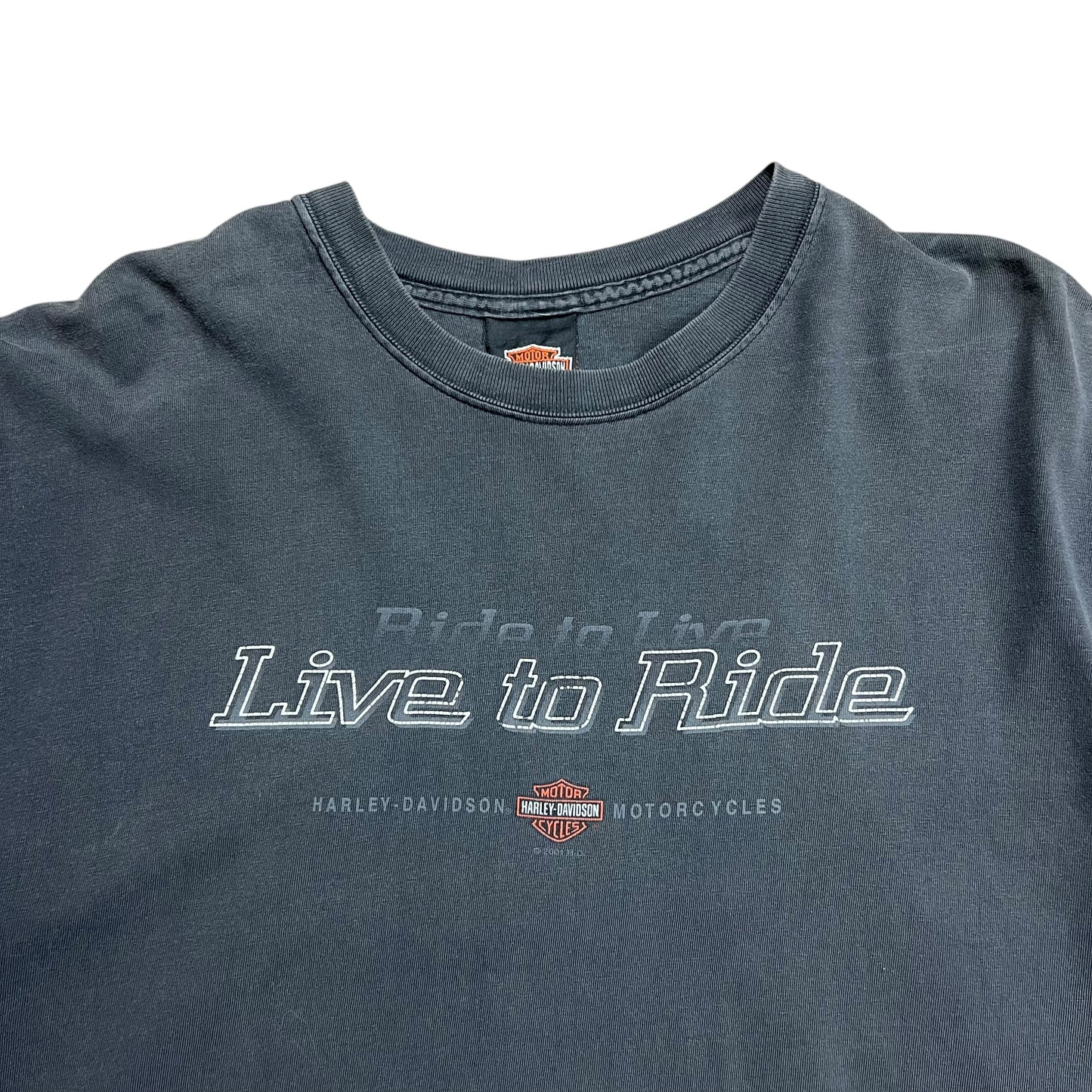 2001 Harley-Davidson Live To Ride Faded T-shirt - L