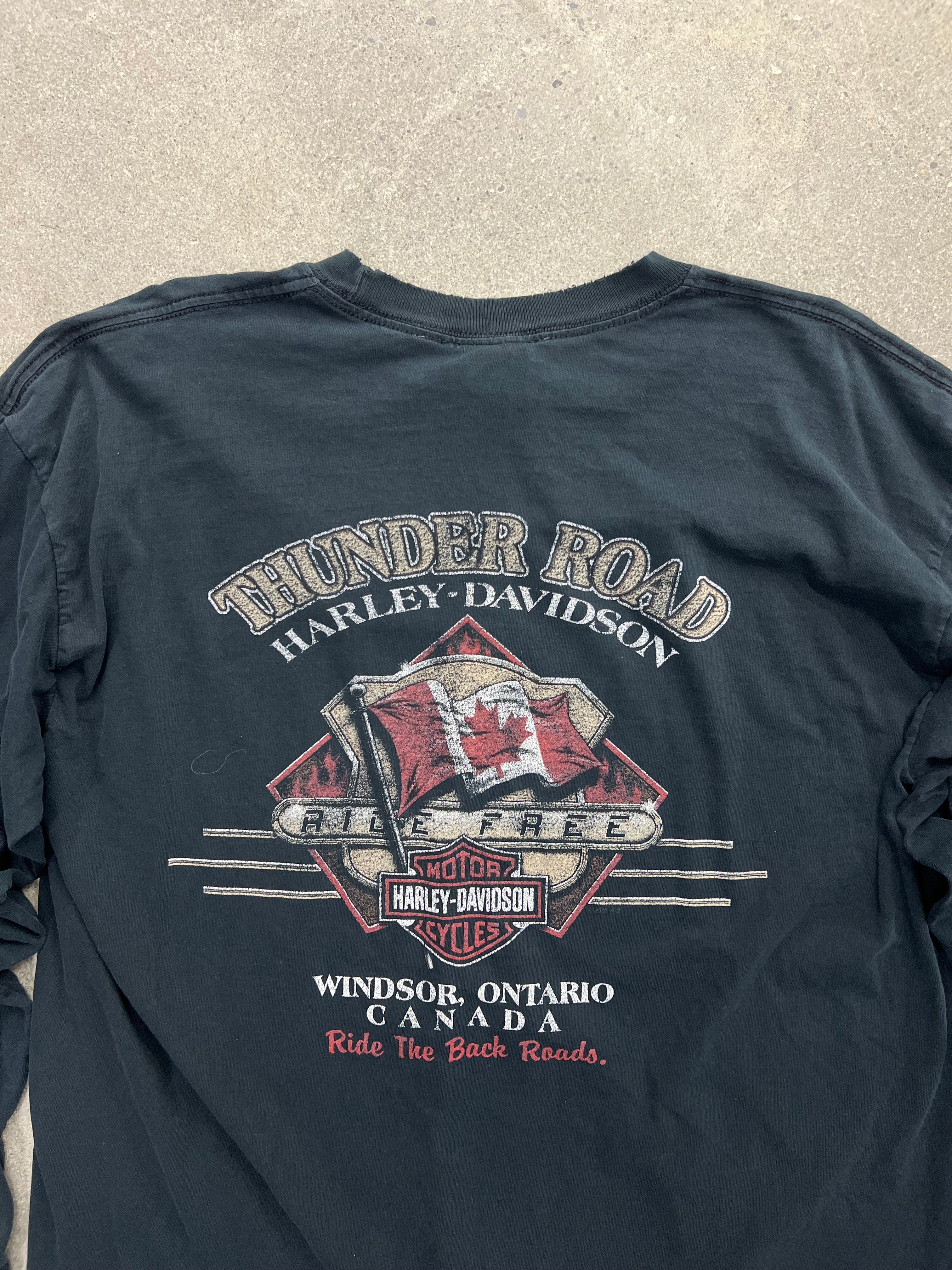 2005 Harley-Davidson Skull Long Sleeve Shirt - XL
