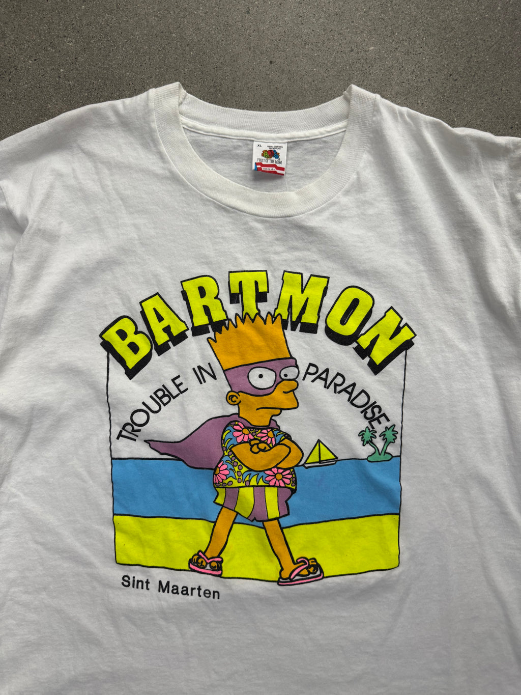 Bartmon Trouble In Paradise Vacation T-Shirt - XL