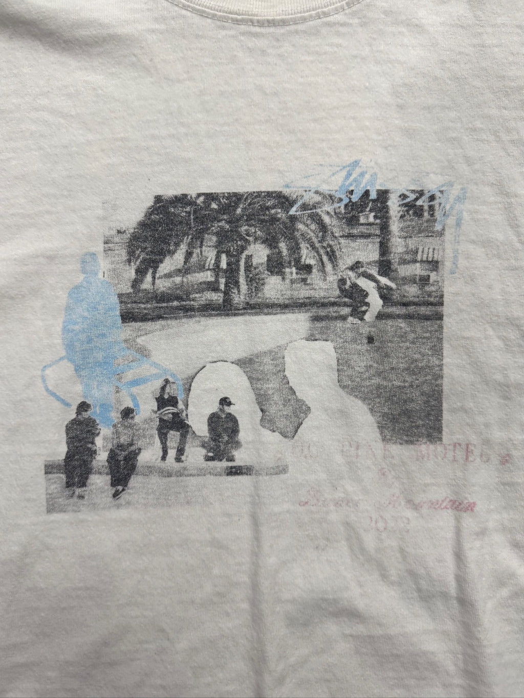 Stussy Pink Montel Lance Mountain T-Shirt - XL