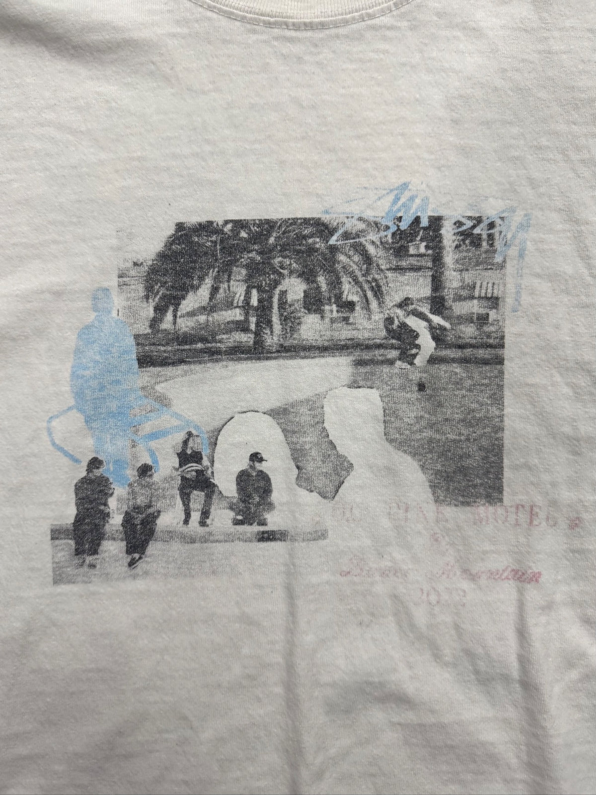 Stussy Pink Montel Lance Mountain T-Shirt - XL