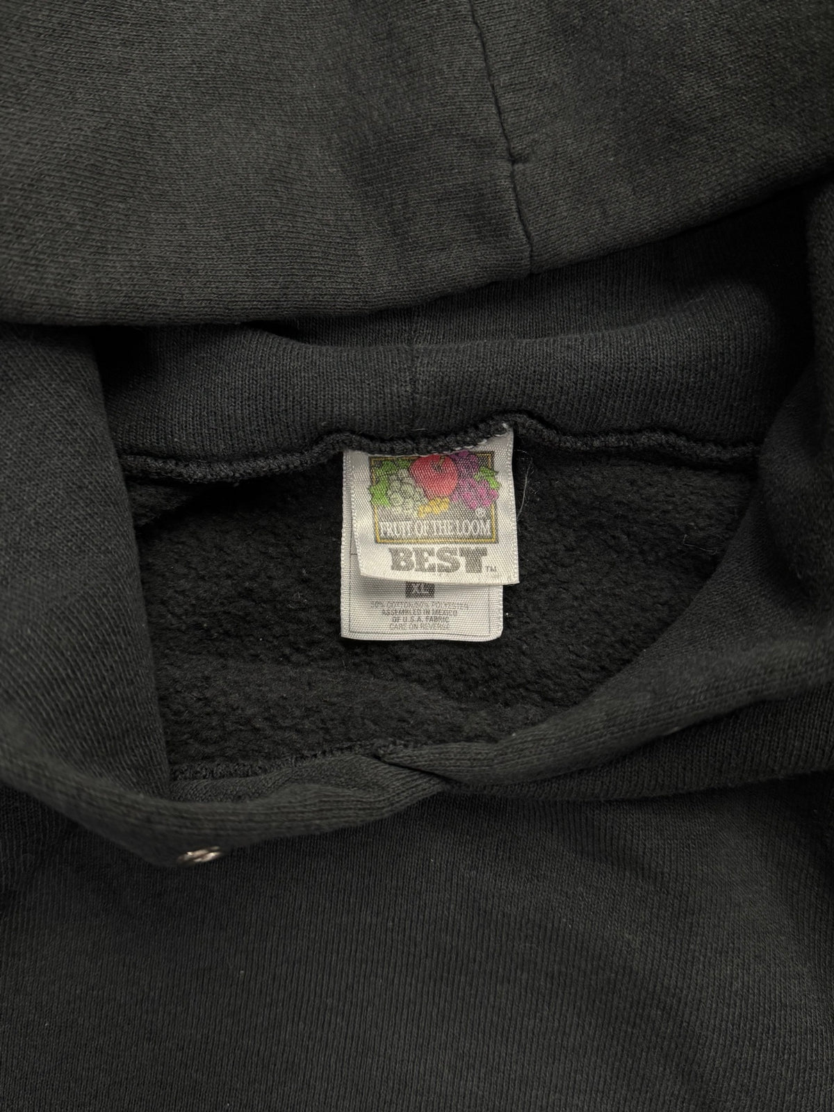 Faded Fruit of the Loom Blank Pullover Hoodie - XL